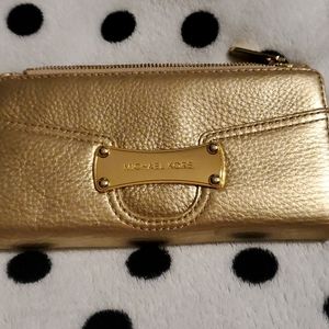 Gold Leather Michael Kors Wallet
